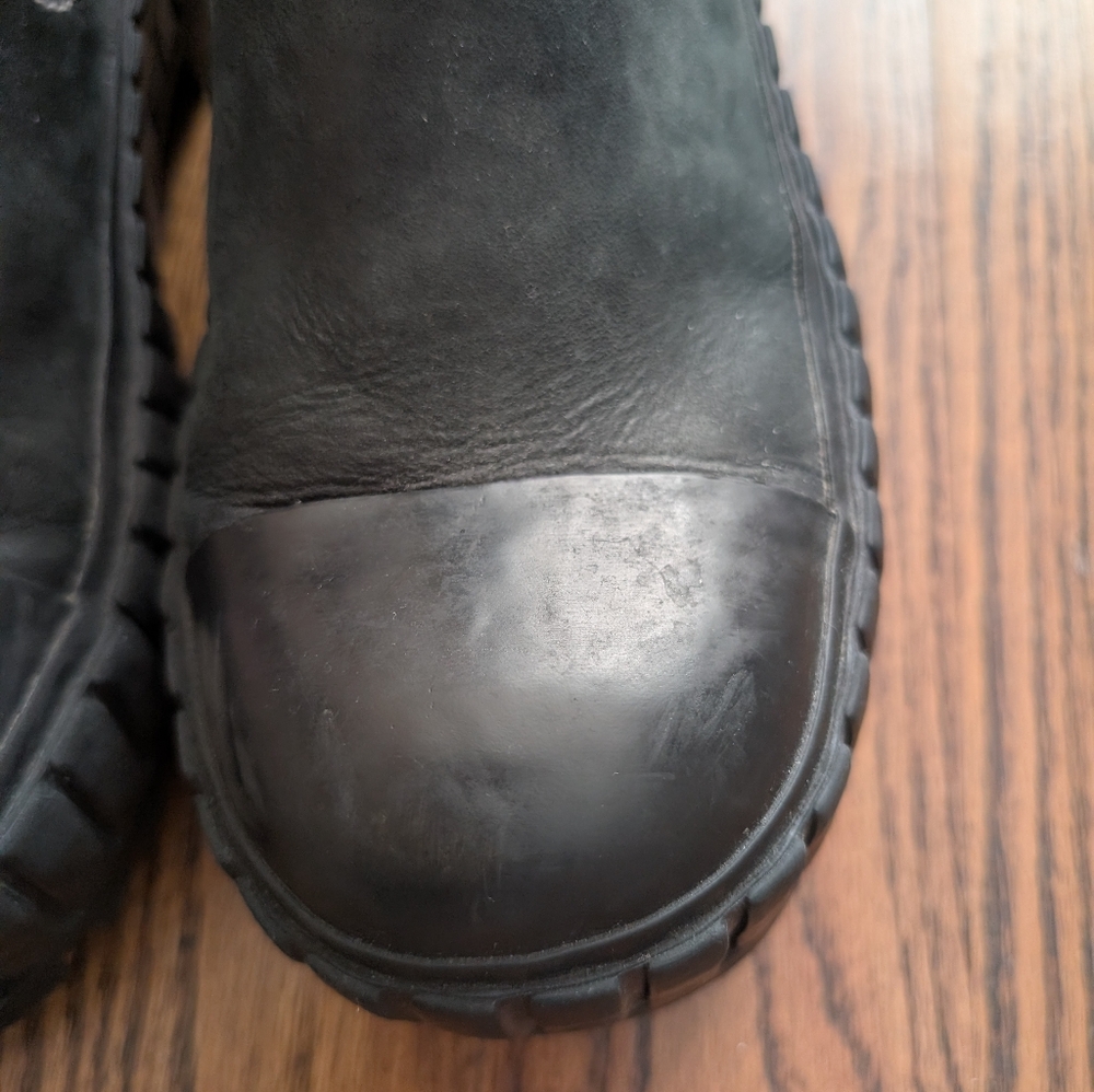 MM6 Maison Margiela Green Black Chunky Lug Chelsea Ankle Platform Boots - Picture 9 of 16